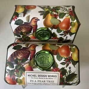 Michel Design Works In‎ A Pear Tree Shea Butter Large Soap Bar 8.7 Oz Each Set 2